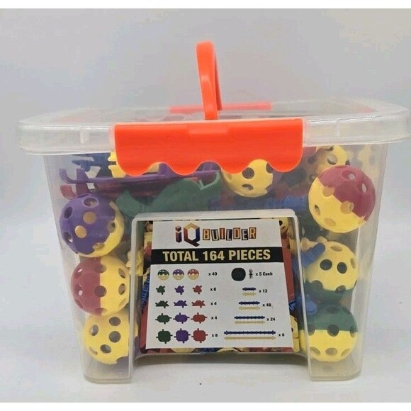 IQ BUILDER STEM Learning Toys Creative Construction Engineering Set W/ Container - Picture 2 of 16